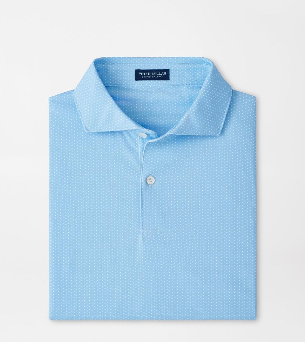 peter millar Fermata Performance Jersey Polo Blue Frost