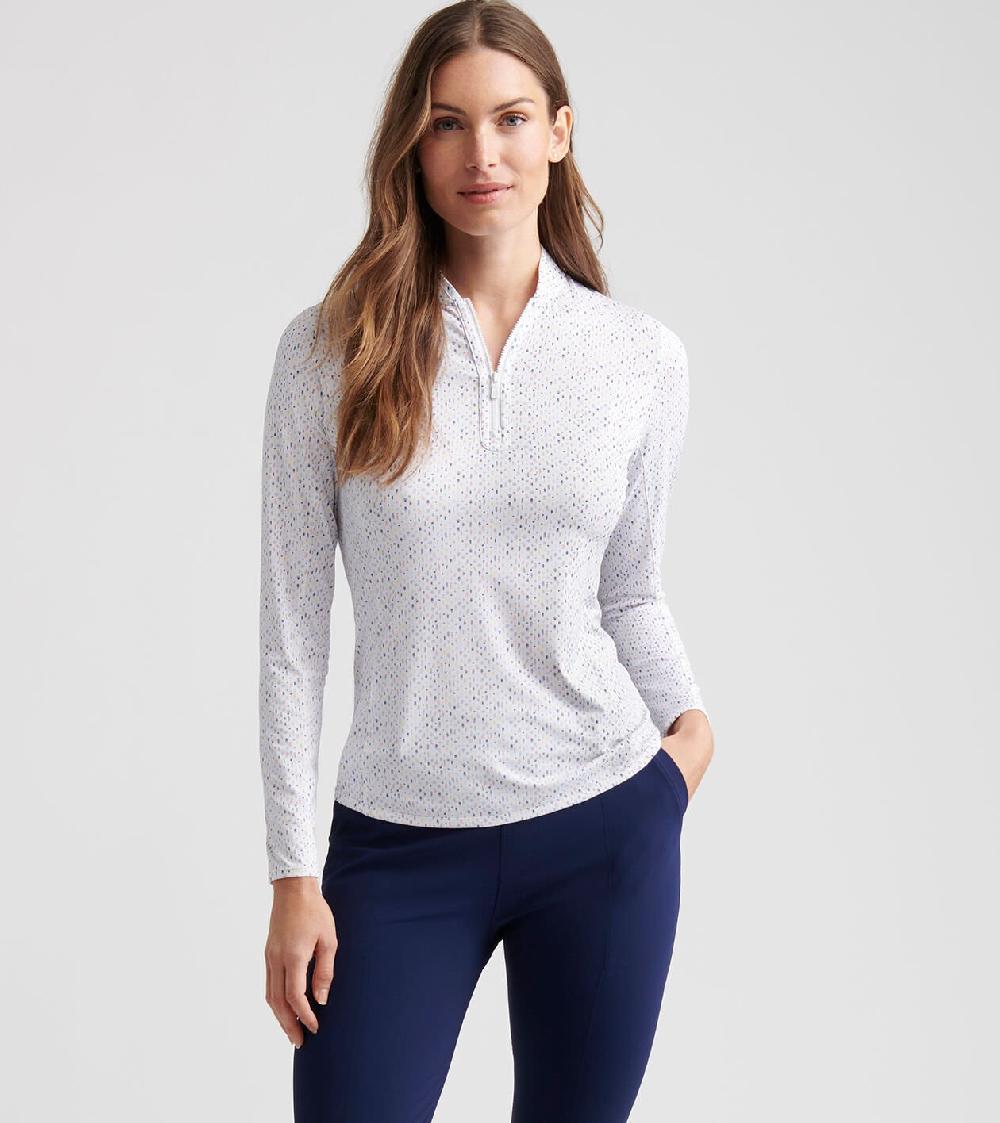 Peter Millar Final Touch Lightweight Long-Sleeve Zip Sun Shirt Multi