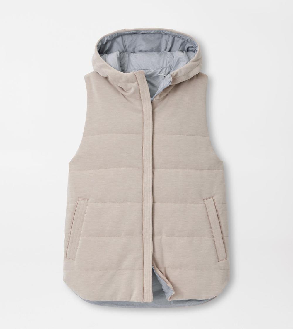 peter millar Flora Reversible Vest With Hood PEBBLE/LIGHT GREY