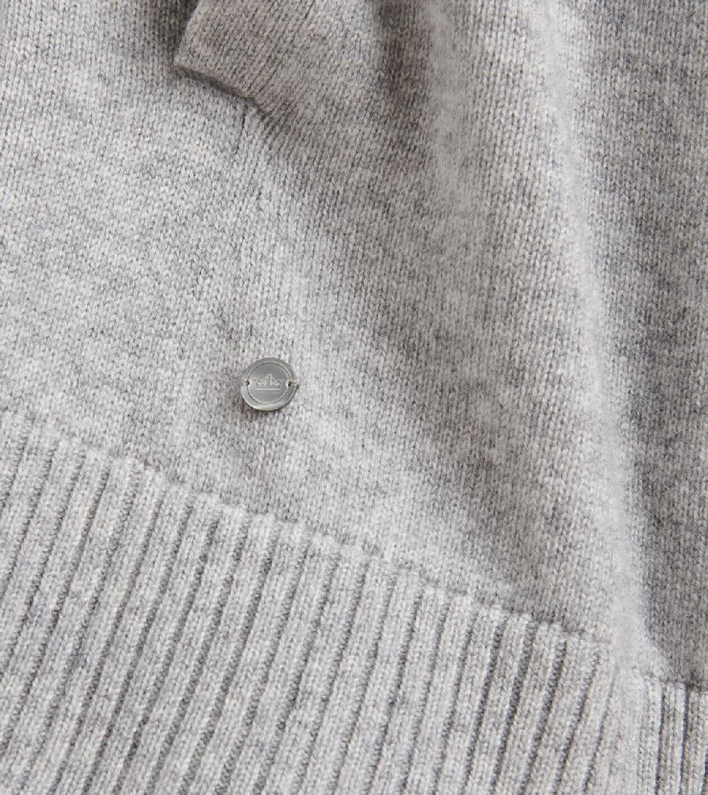 Peter Millar Gwyneth Zip Front Hooded Capelet Light Grey