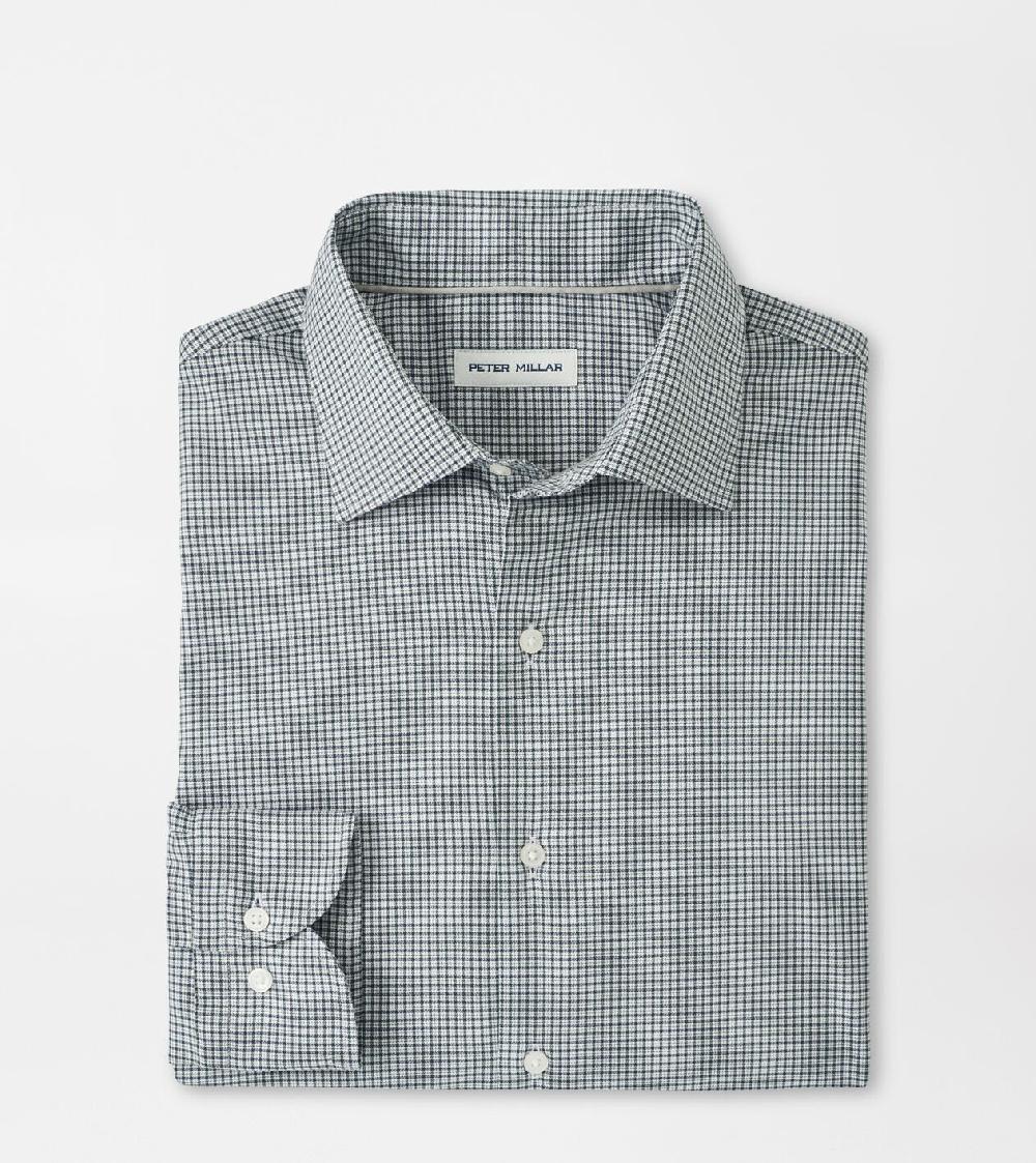 peter millar Jackson Crown Lite Cotton-Stretch Sport Shirt DEEP VERDANT