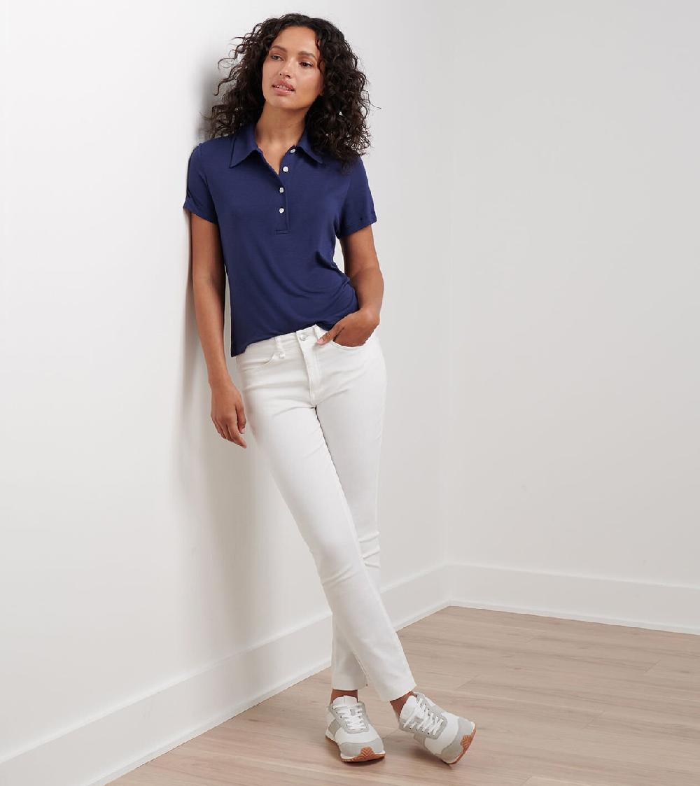 Peter Millar Karlie Stretch Sateen High Rise Pant White