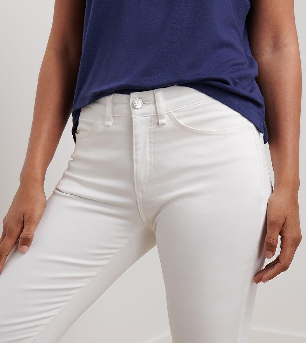 Peter Millar Karlie Stretch Sateen High Rise Pant White