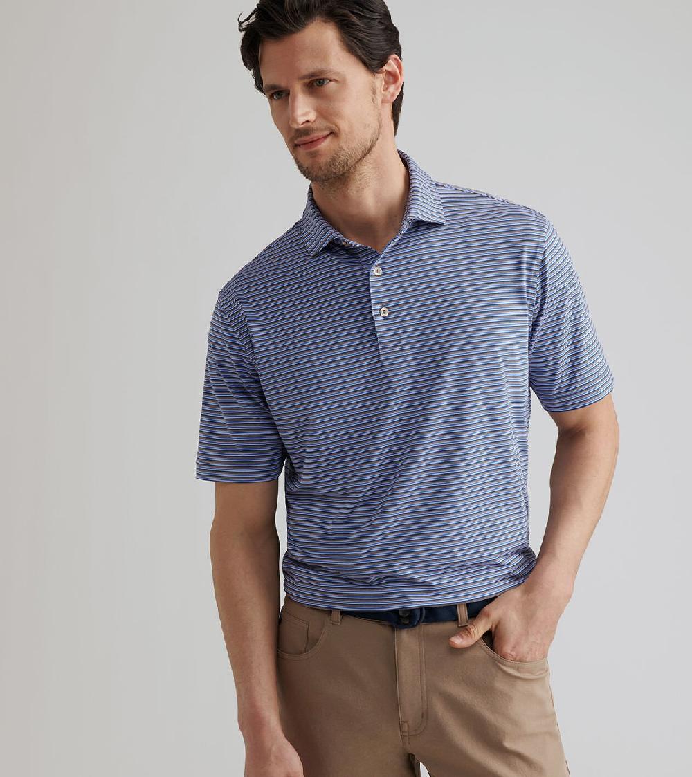 Peter Millar Lenway Performance Jersey Polo POPLAR BROWN