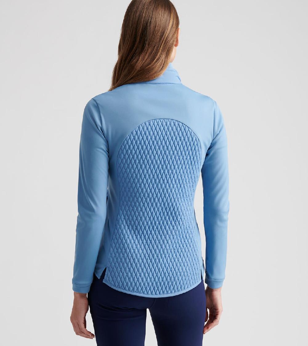 Peter Millar Merge Mini Diamond Quilt Hybrid Jacket Vintage Indigo