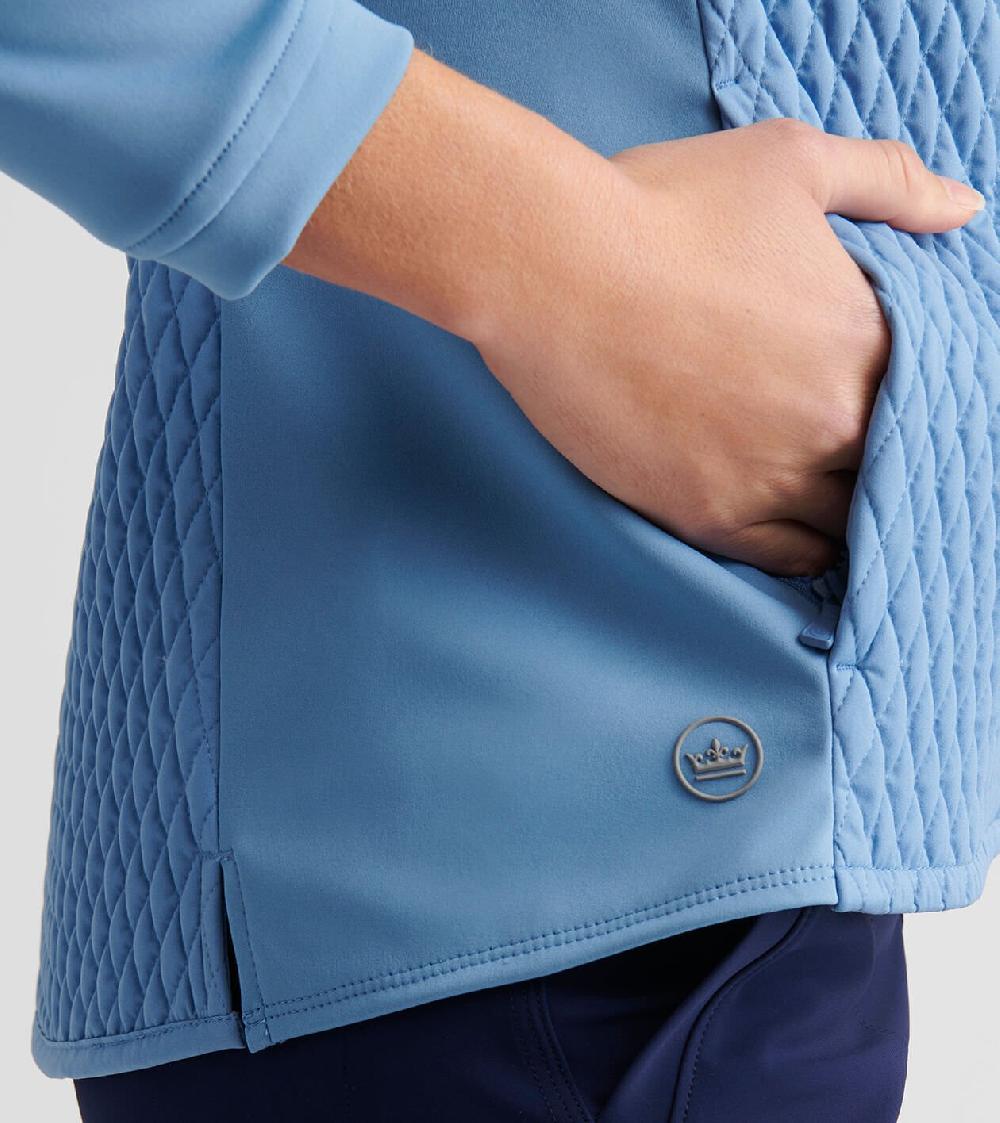 Peter Millar Merge Mini Diamond Quilt Hybrid Jacket Vintage Indigo