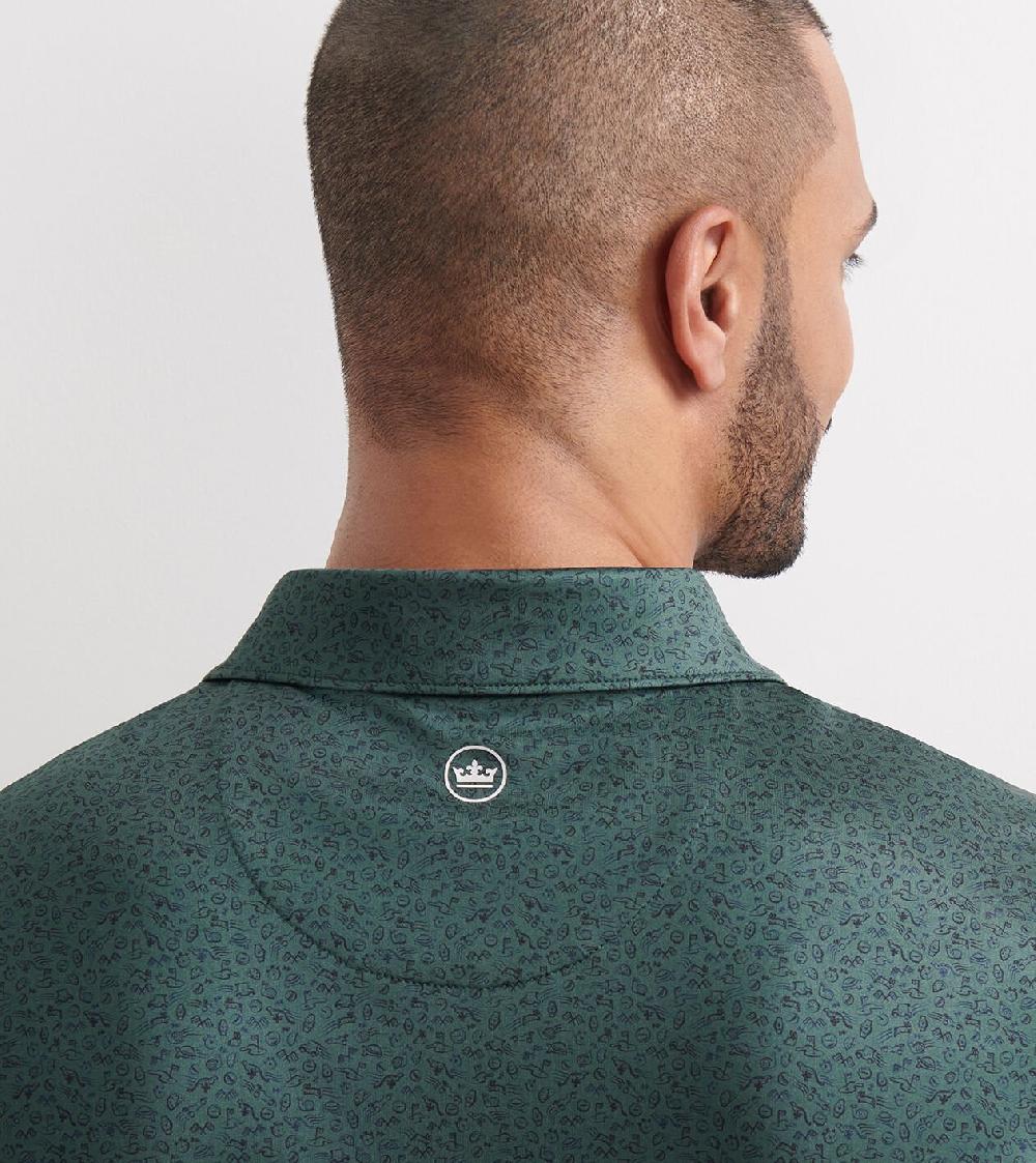 Peter Millar No Slow Play Performance Jersey Polo Nordic Pine