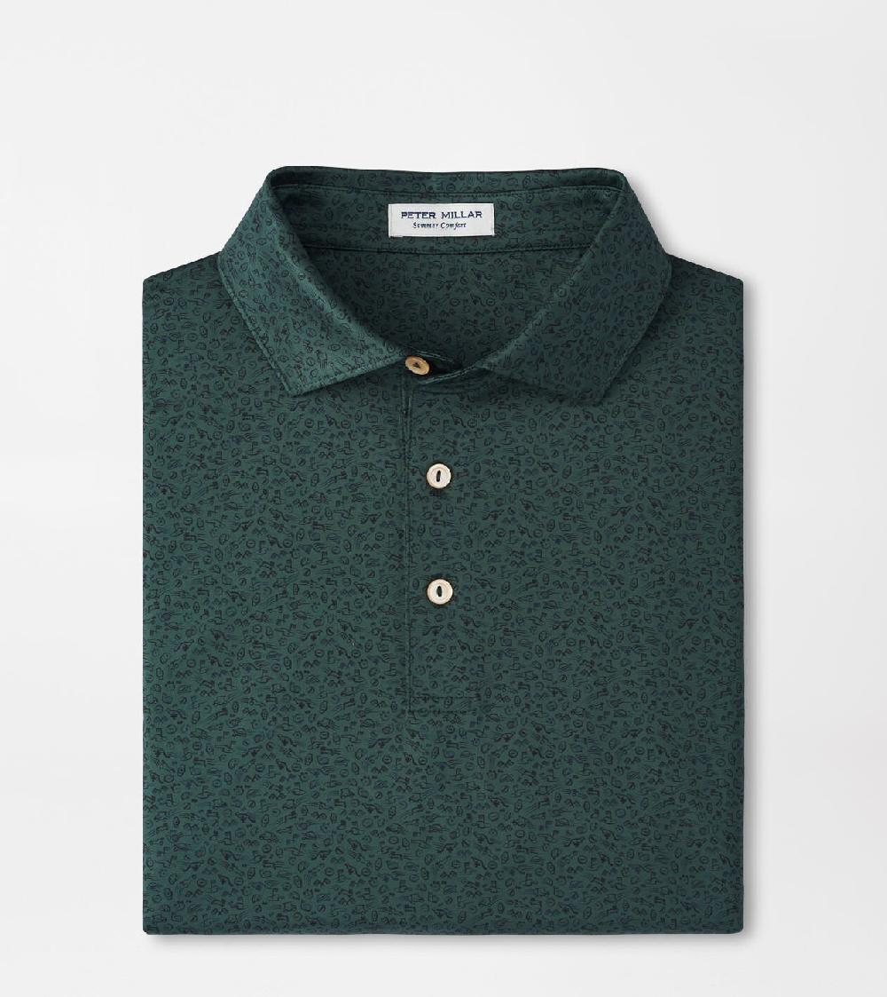 peter millar No Slow Play Performance Jersey Polo Nordic Pine