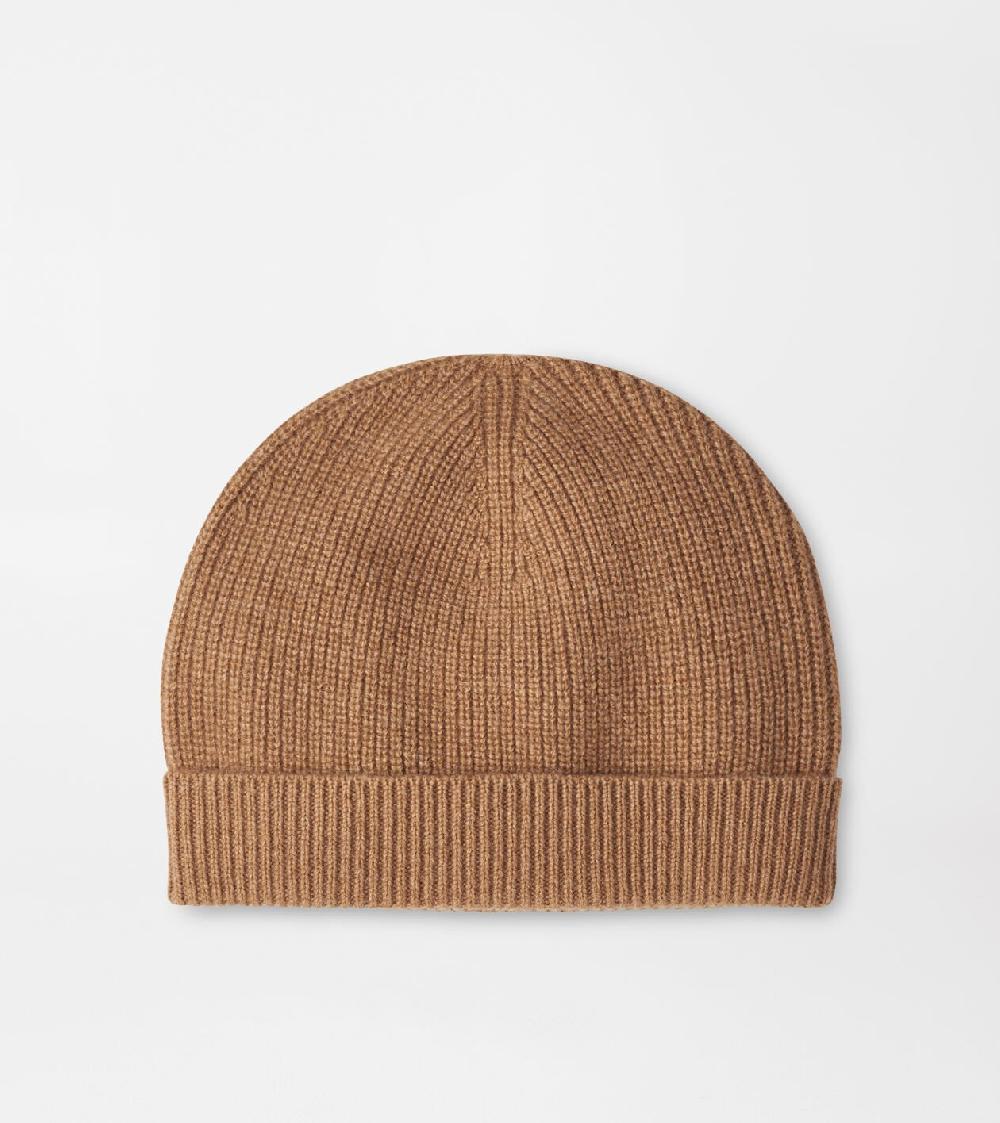 peter millar Cashmere Rib Beanie CAMEL