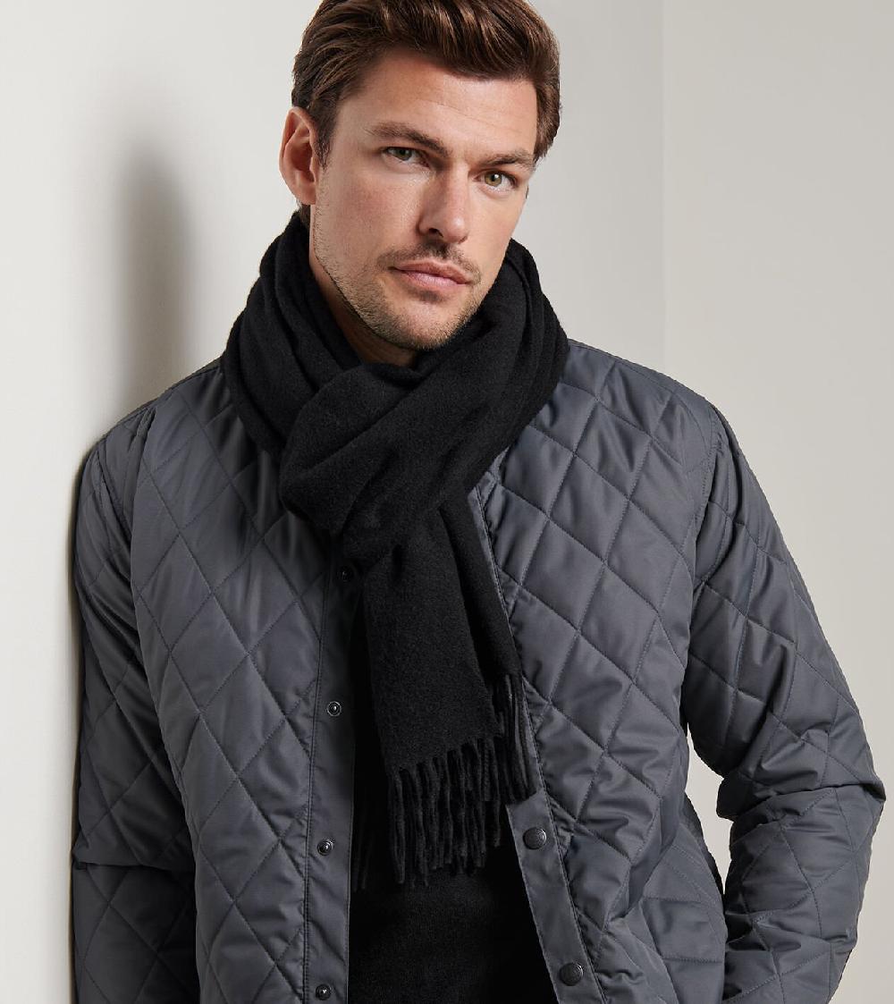 Peter Millar Cashmere Woven Scarf Black