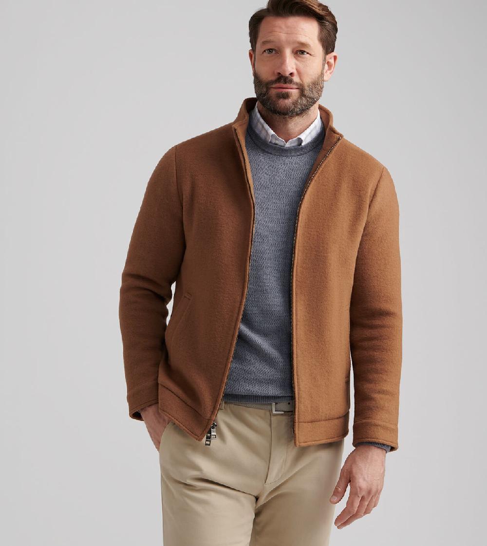 Peter Millar Crown Flex Merino Bomber HAZEL WOOD