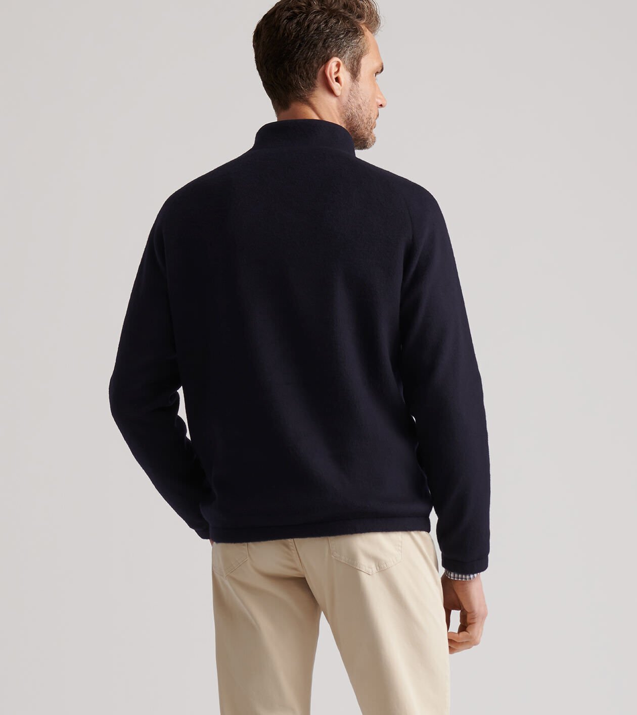 Peter Millar Crown Flex Merino Quarter-Zip Navy
