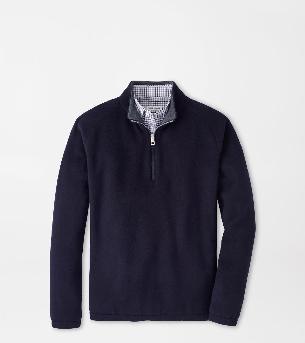 peter millar Crown Flex Merino Quarter-Zip Navy