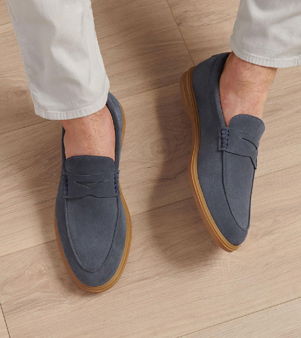Peter Millar Excursionist Penny Loafer Avio Blue