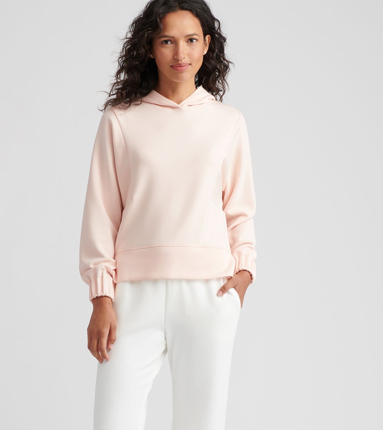 Peter Millar Flora Knit Hoodie ROSEWATER