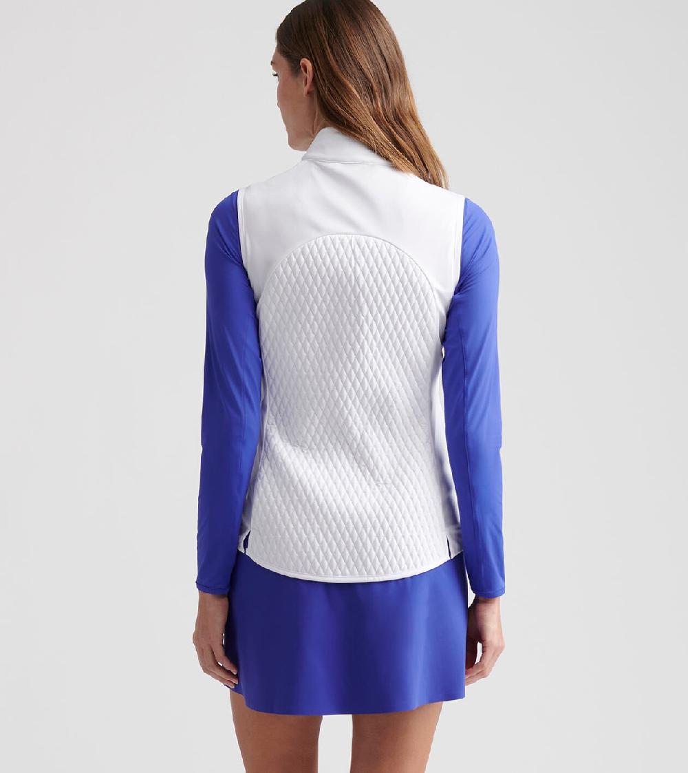 Peter Millar Fuse Mini Diamond Quilt Vest White