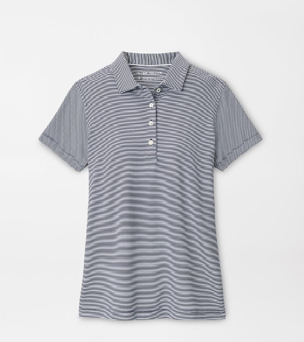 peter millar Jubilee Short-Sleeve Button Polo Navy