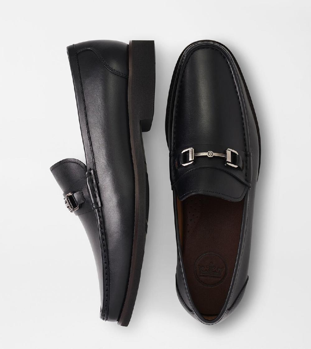 peter millar Leather Bit Loafer Black