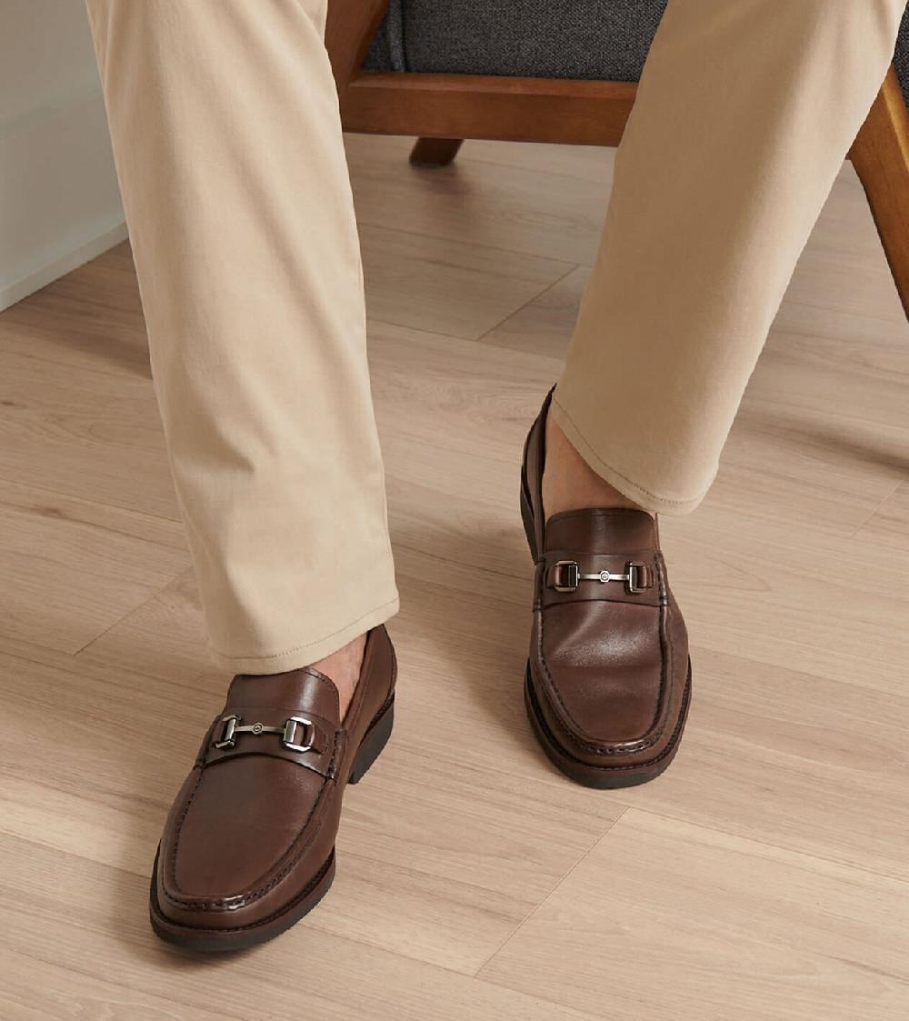 Peter Millar Leather Bit Loafer Brown