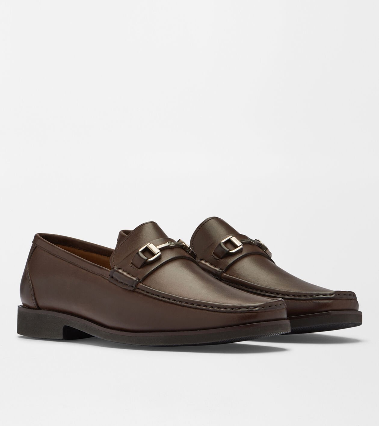 Peter Millar Leather Bit Loafer Brown