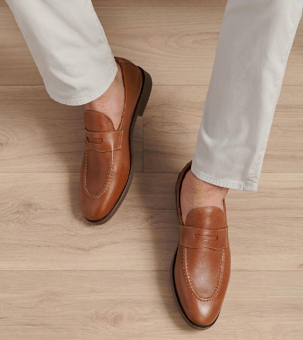 Peter Millar Madison Penny Loafer Cognac