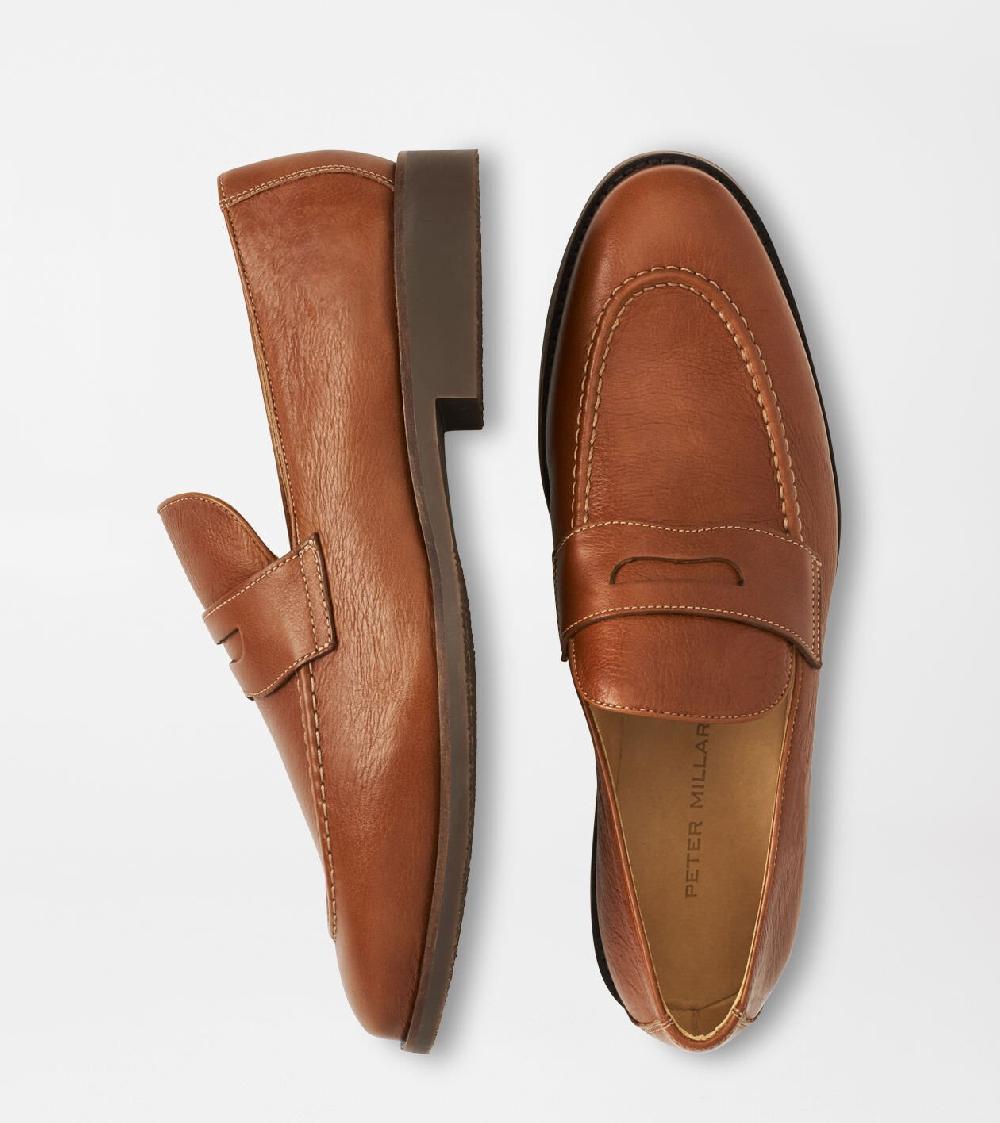 peter millar Madison Penny Loafer Cognac