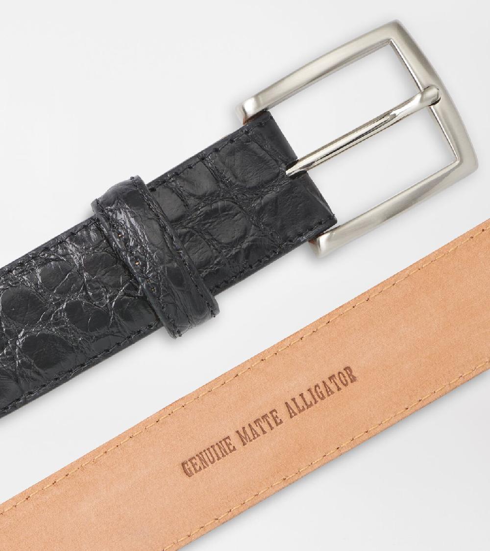 Peter Millar Martin Alligator Belt Black