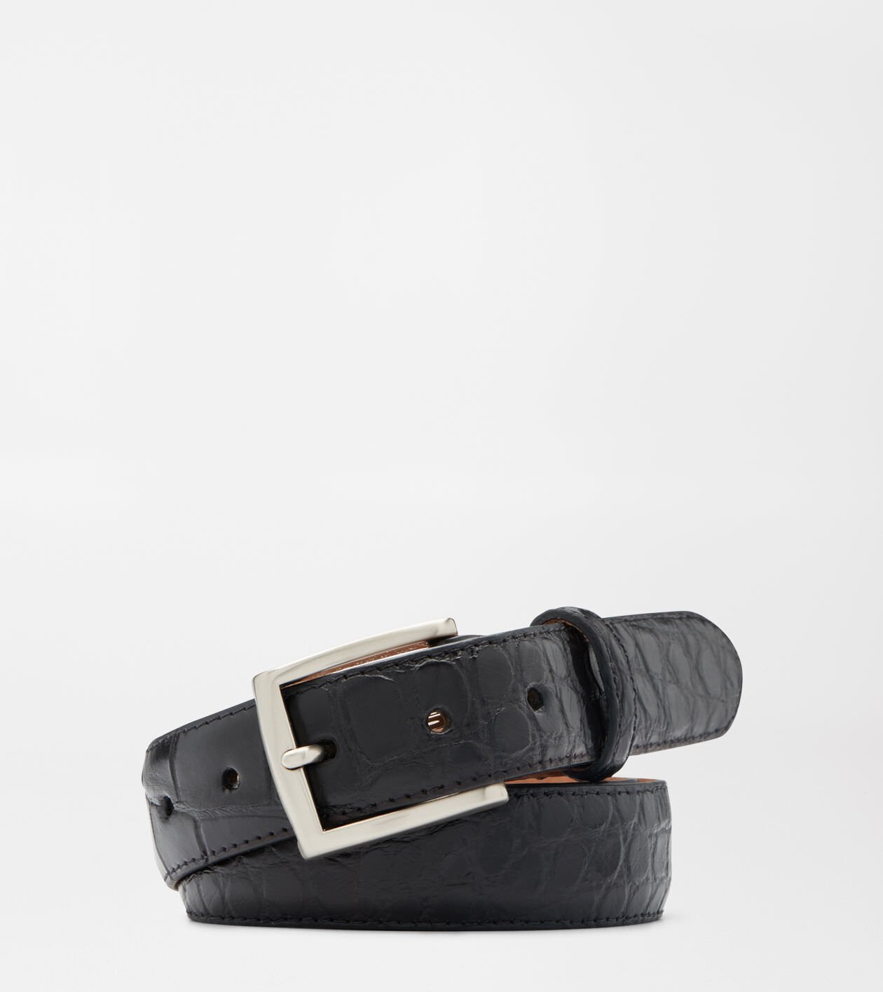 peter millar Martin Alligator Belt Black