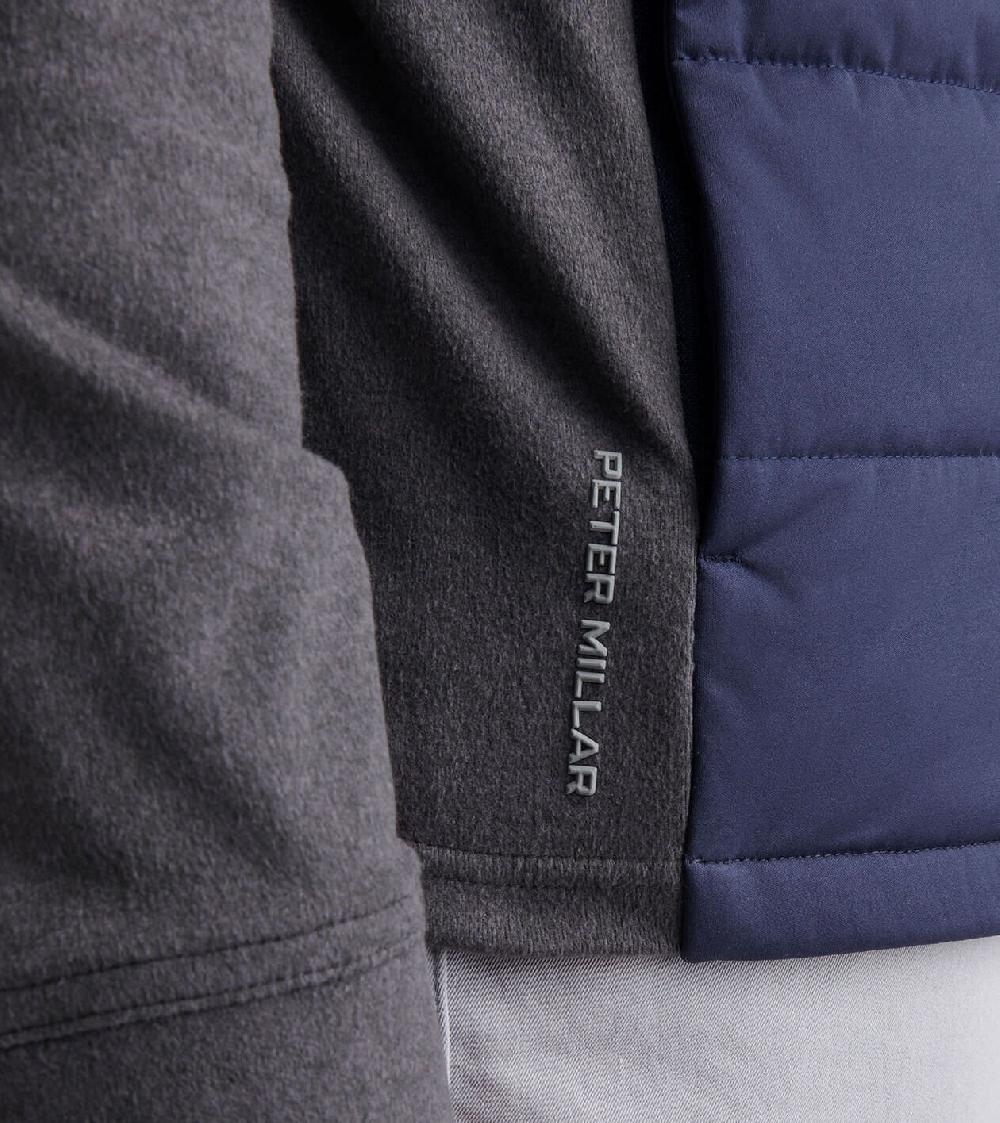 Peter Millar Merge Hybrid Fleece Jacket Navy