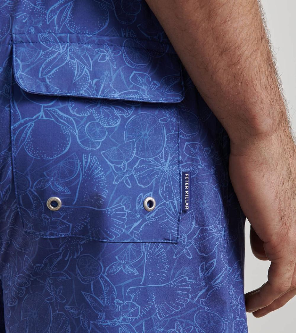 Peter Millar Paloma Swim Trunk Ocean Blue