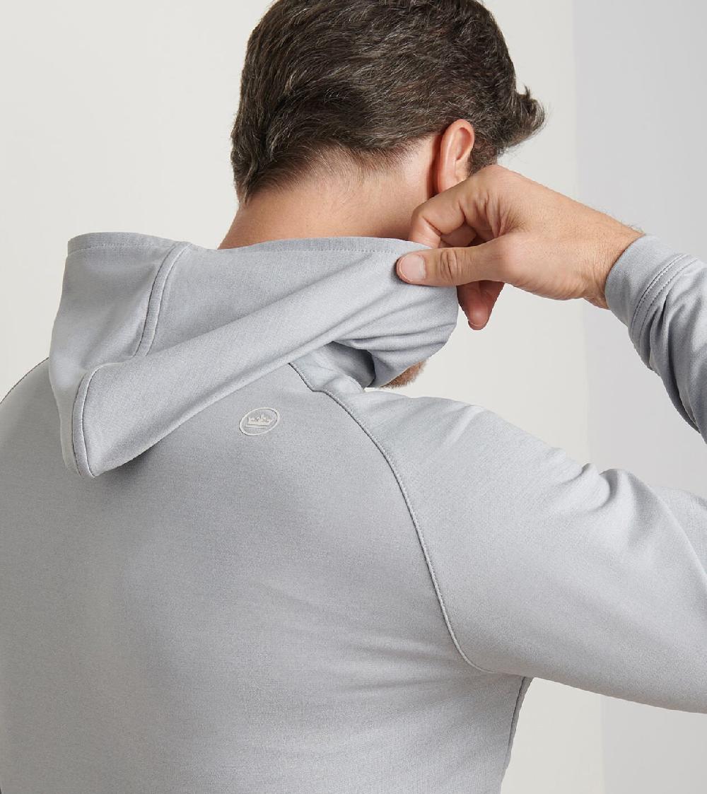 Peter Millar Pine Performance Hoodie Gale Grey