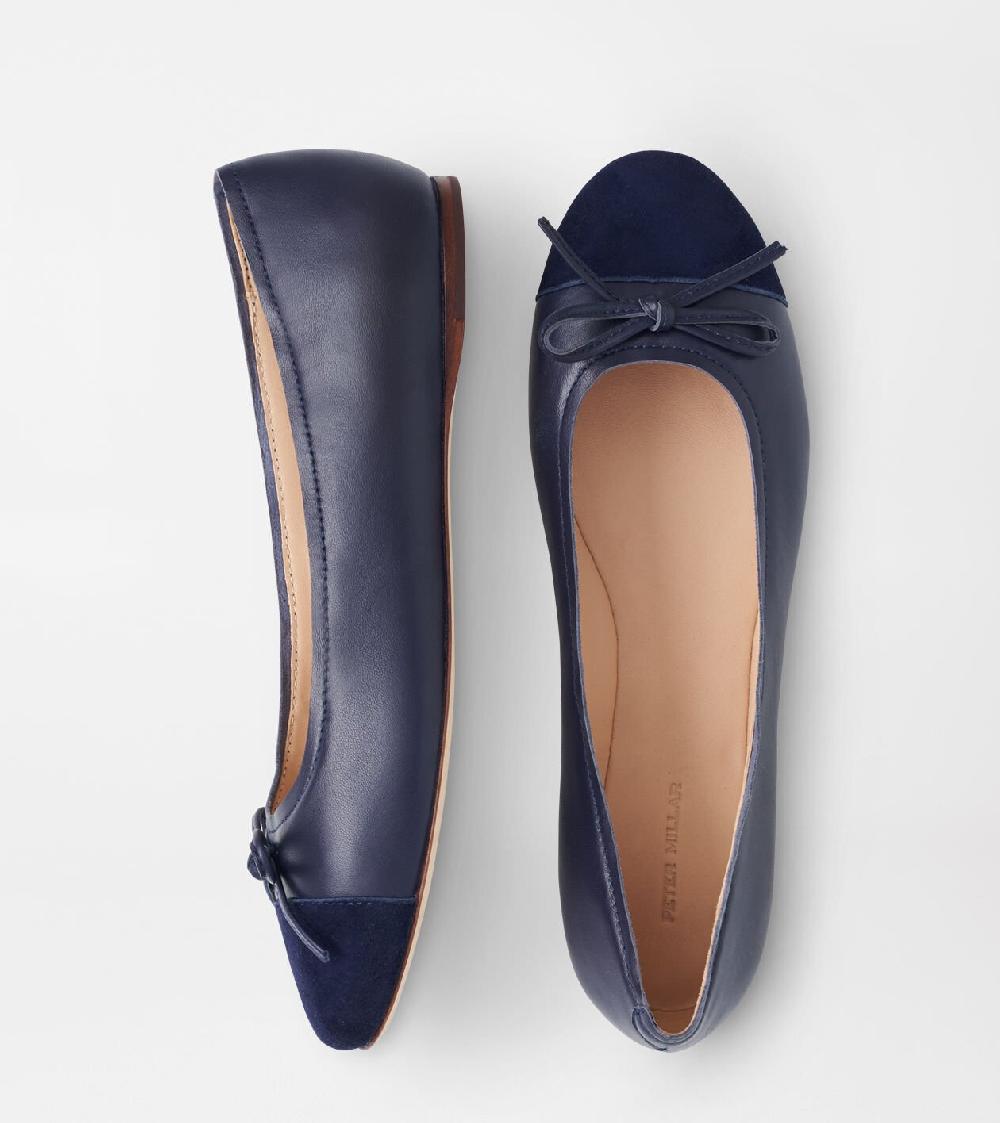 peter millar Promenade Ballet Flat Navy