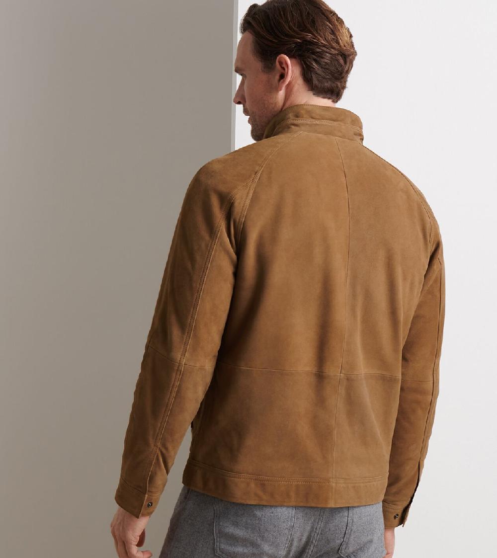 Peter Millar Soho Suede Bomber Saddle