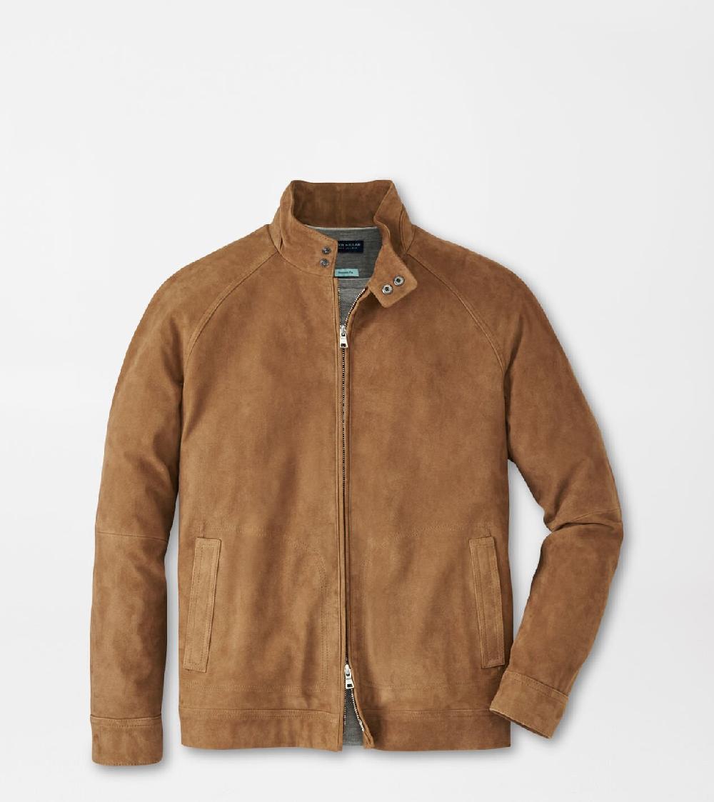 peter millar Soho Suede Bomber Saddle