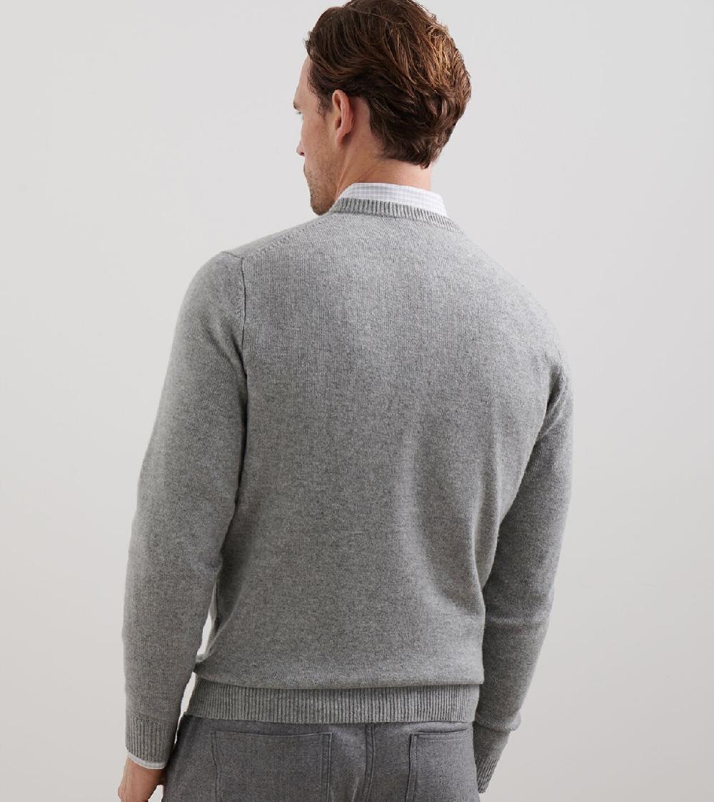 Peter Millar Stokes Crewneck Sweater Gale Grey