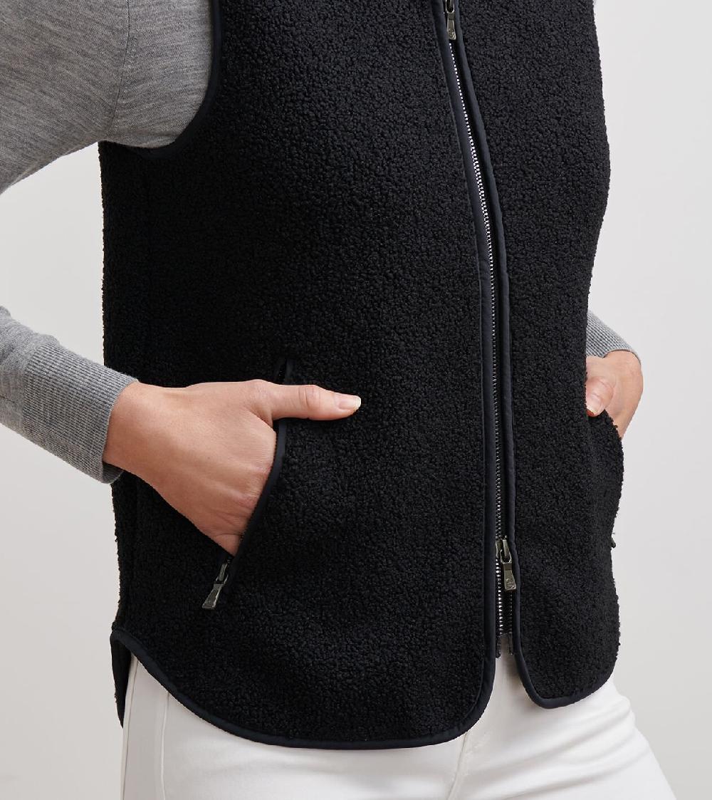 Peter Millar Tilly Bonded Sherpa Vest Black