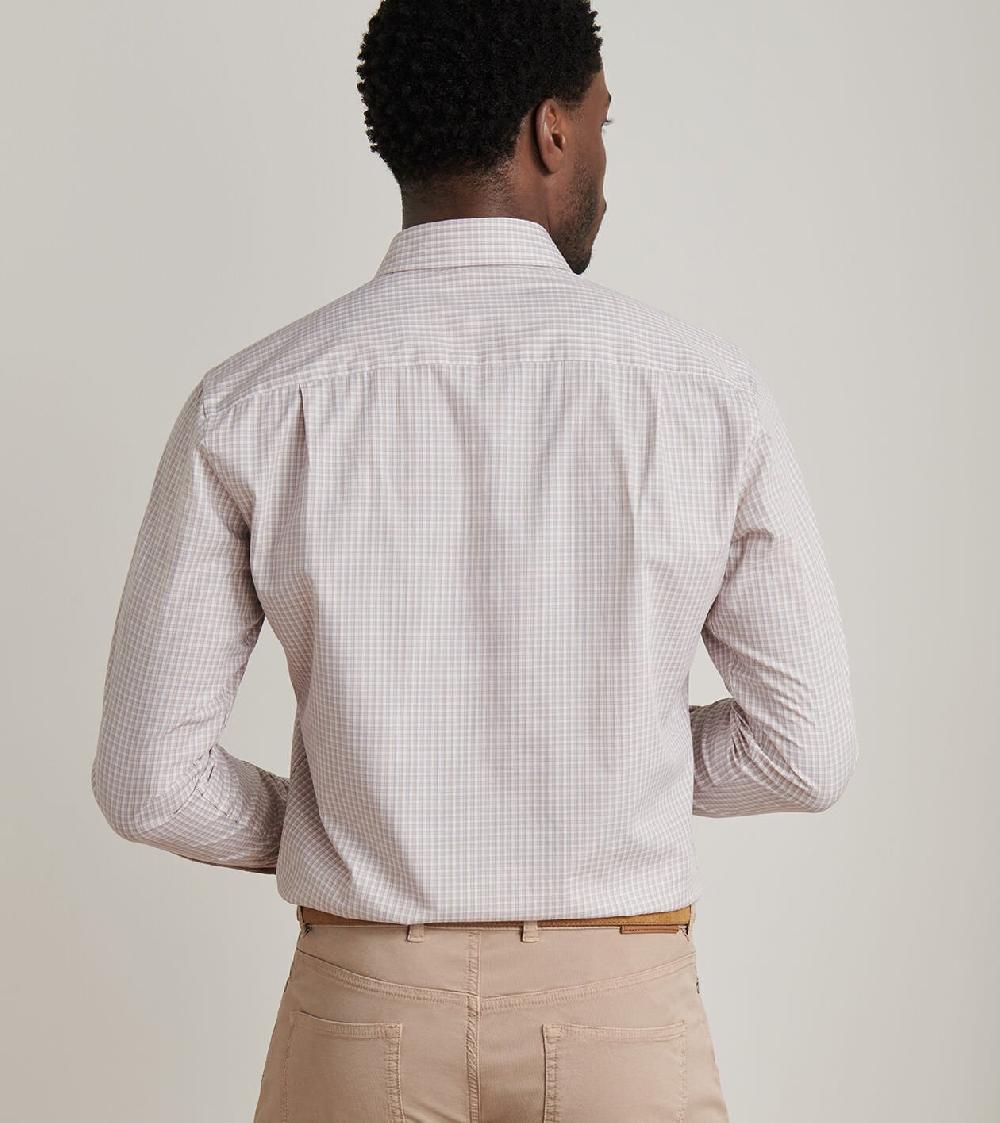 Peter Millar Torino Cotton Sport Shirt CAMEL