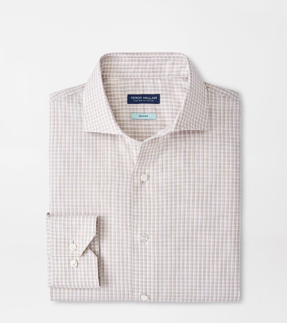 peter millar Torino Cotton Sport Shirt CAMEL