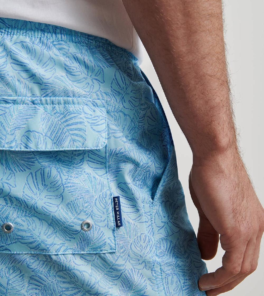 Peter Millar Tropics Swim Trunk CABANA BLUE