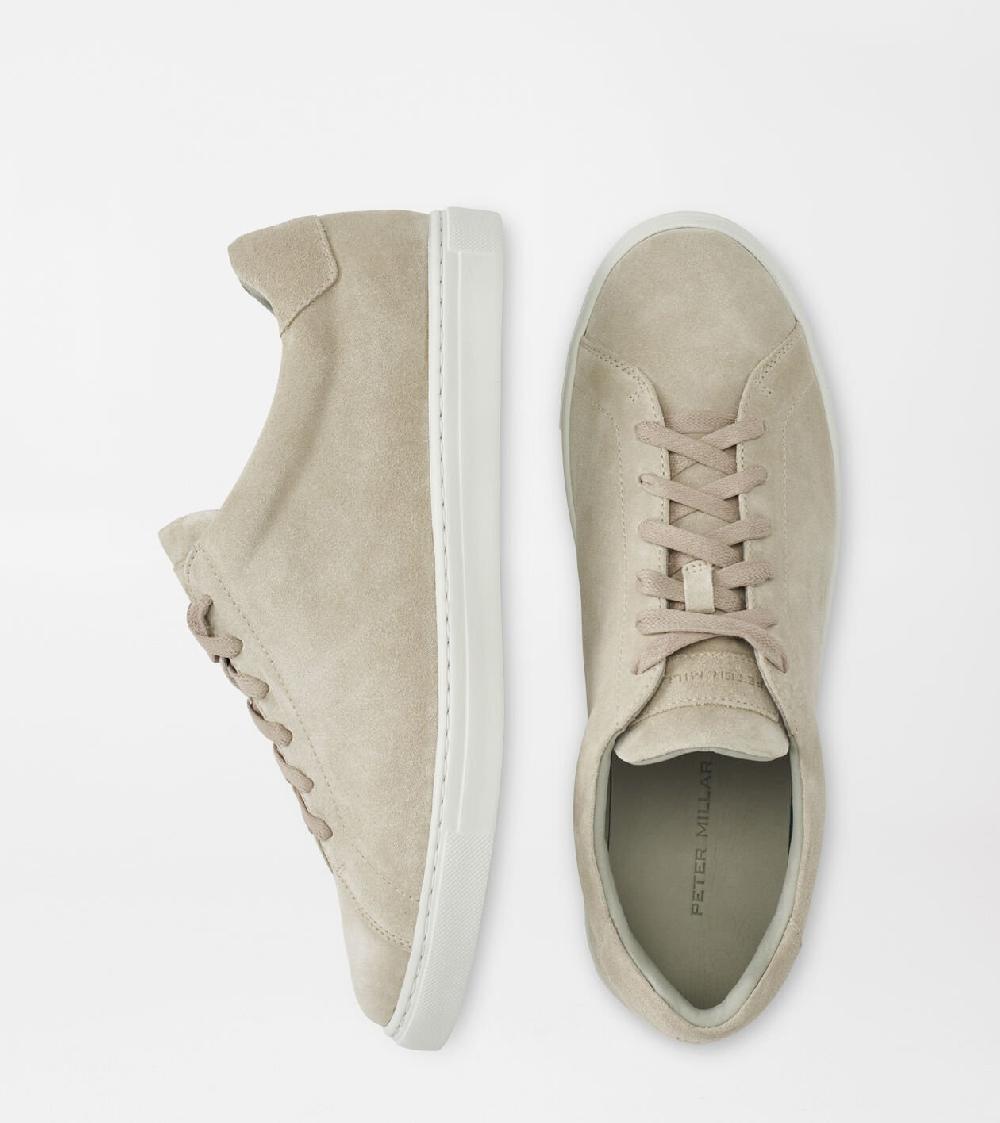 peter millar Vantage Lite Suede Sneaker Beige