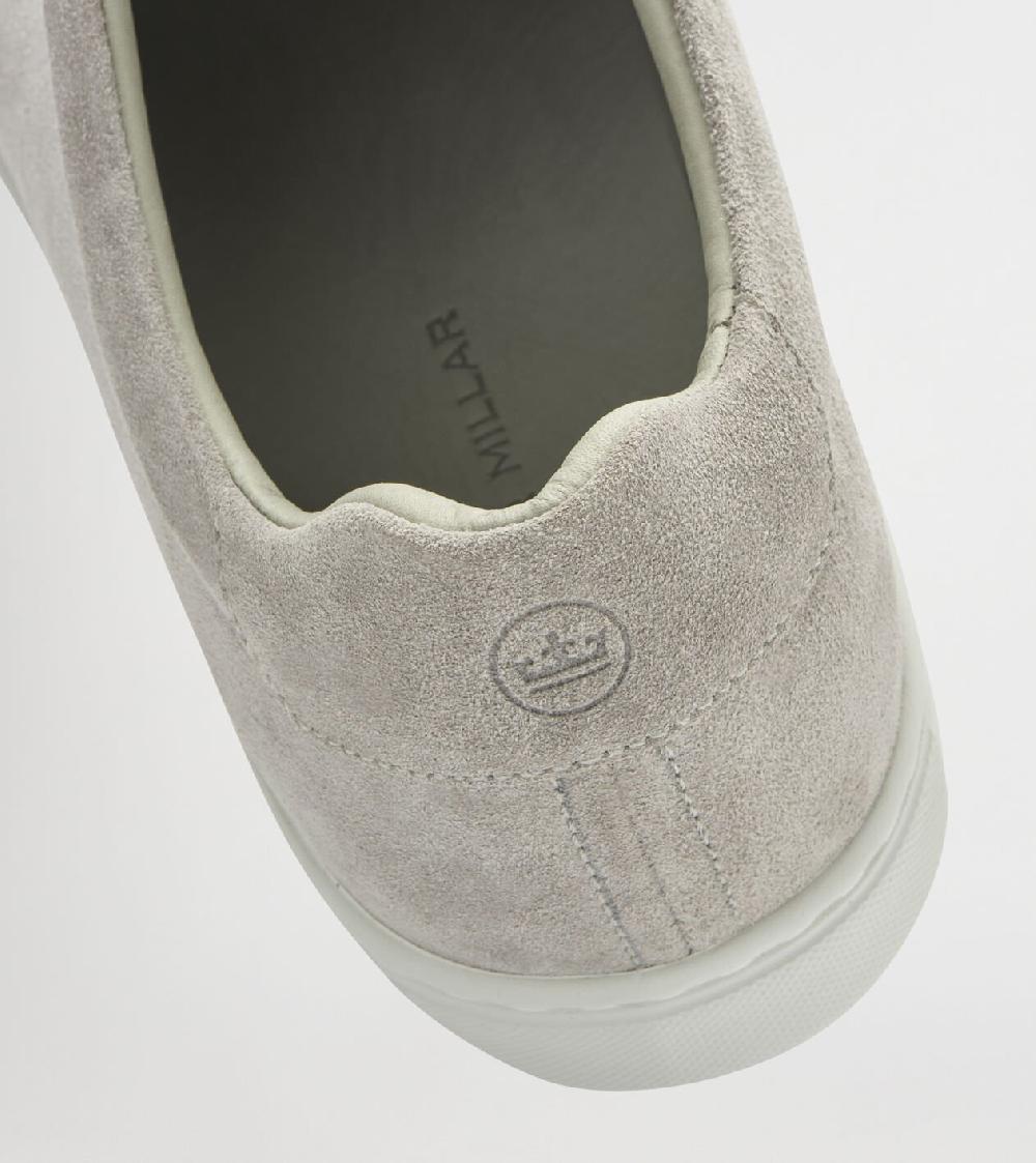 Peter Millar Vantage Lite Suede Sneaker Pearl Grey