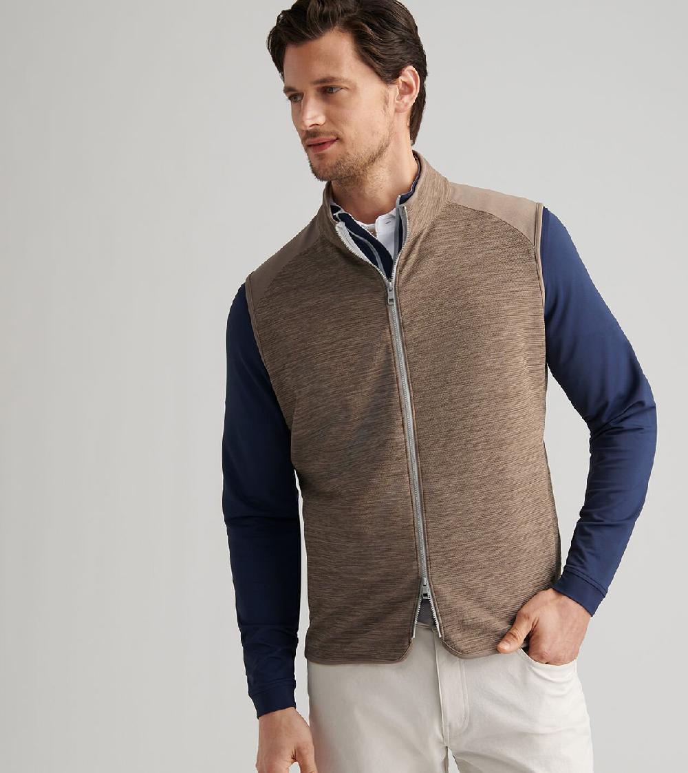 Peter Millar Vista Full-Zip Vest POPLAR BROWN