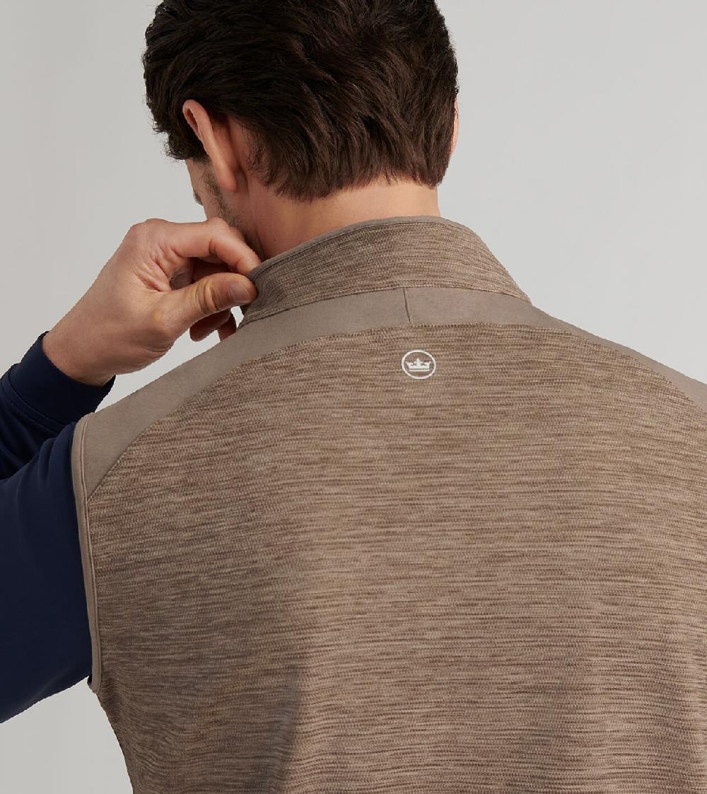 Peter Millar Vista Full-Zip Vest POPLAR BROWN