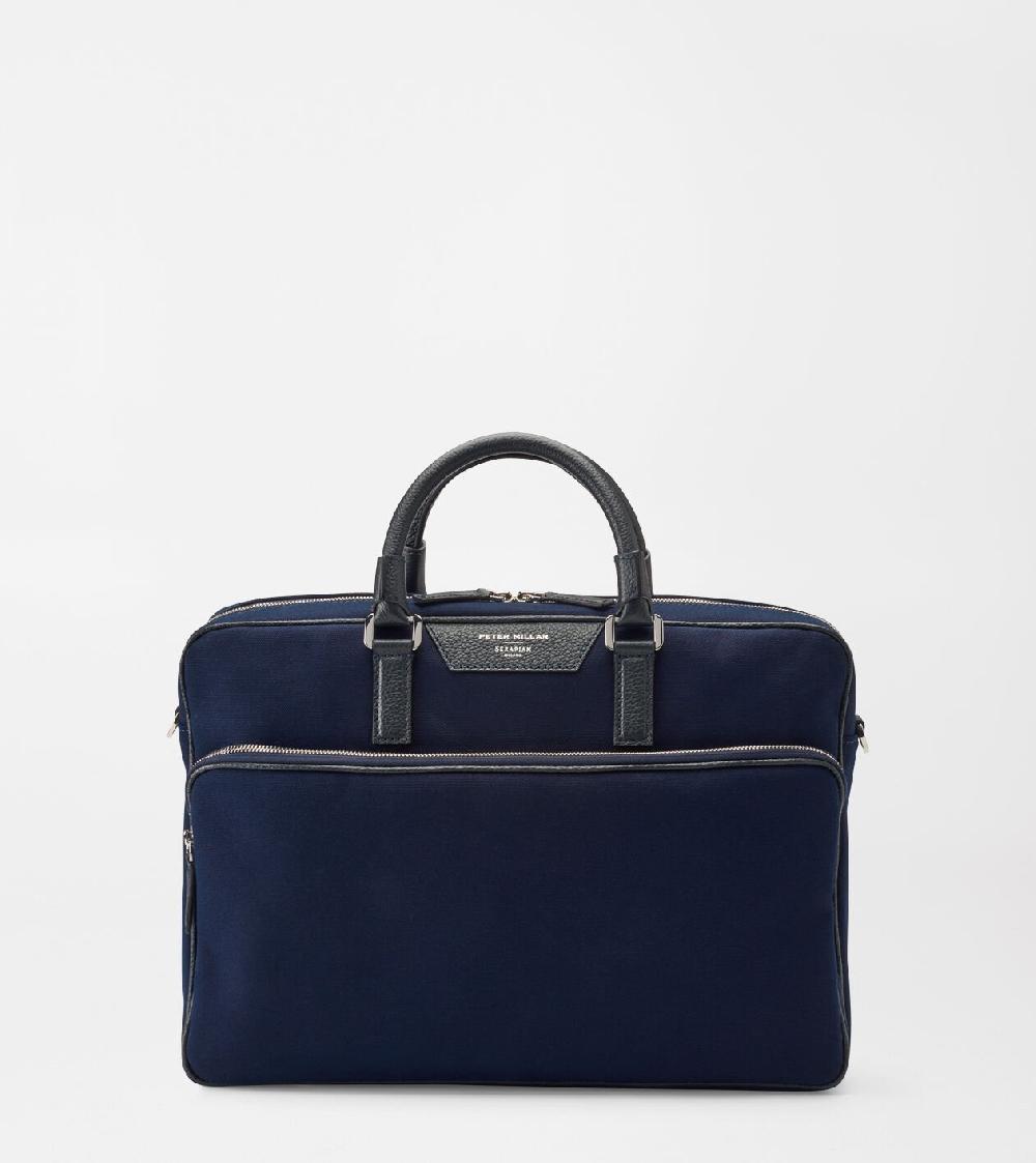 peter millar Peter Millar X Serapian Briefcase Navy