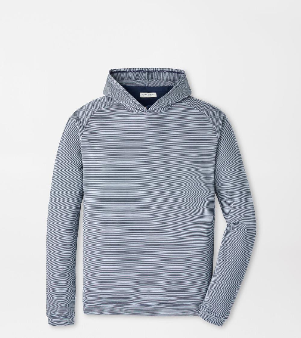 peter millar Pine Sugar Stripe Performance Hoodie Navy