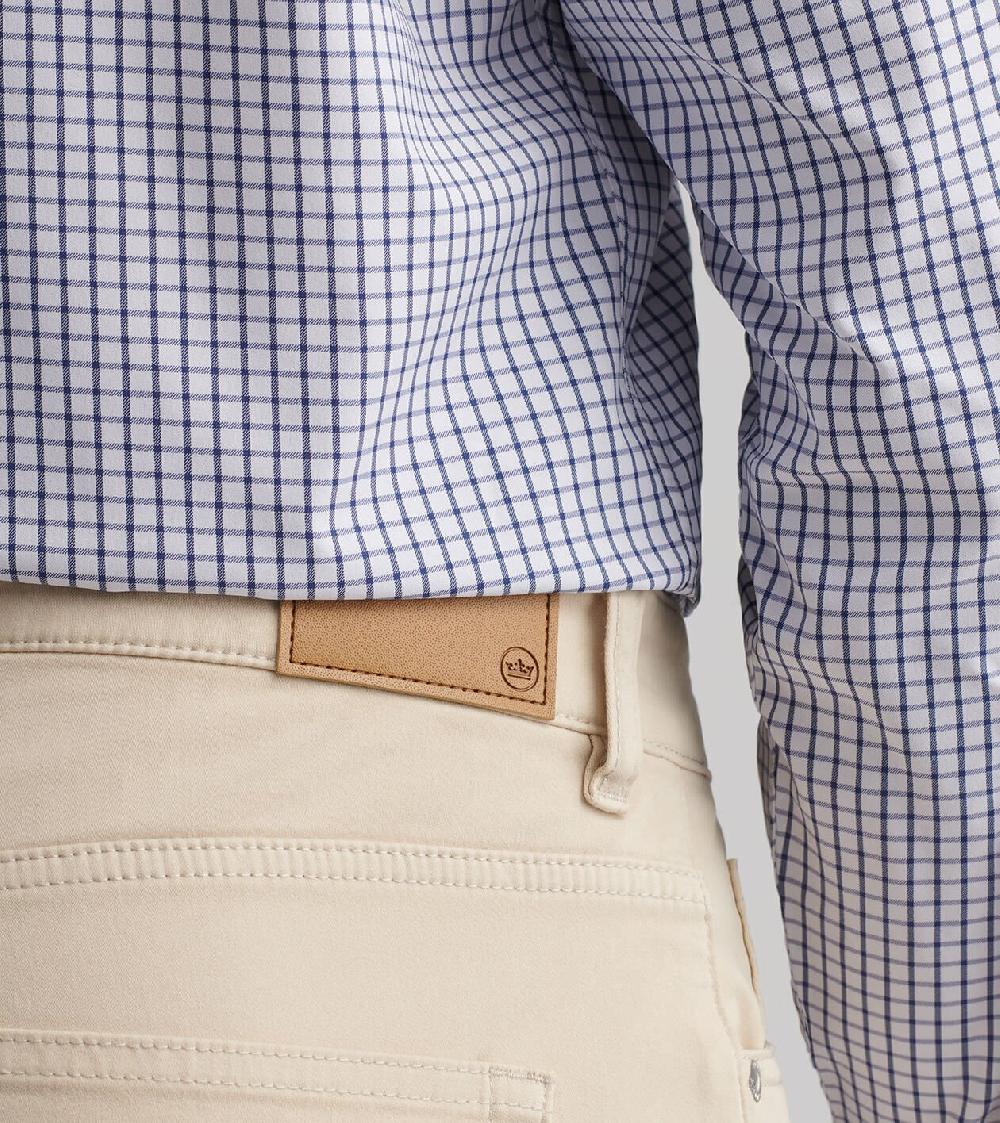 Peter Millar Signature Sateen Five-Pocket Pant Sand