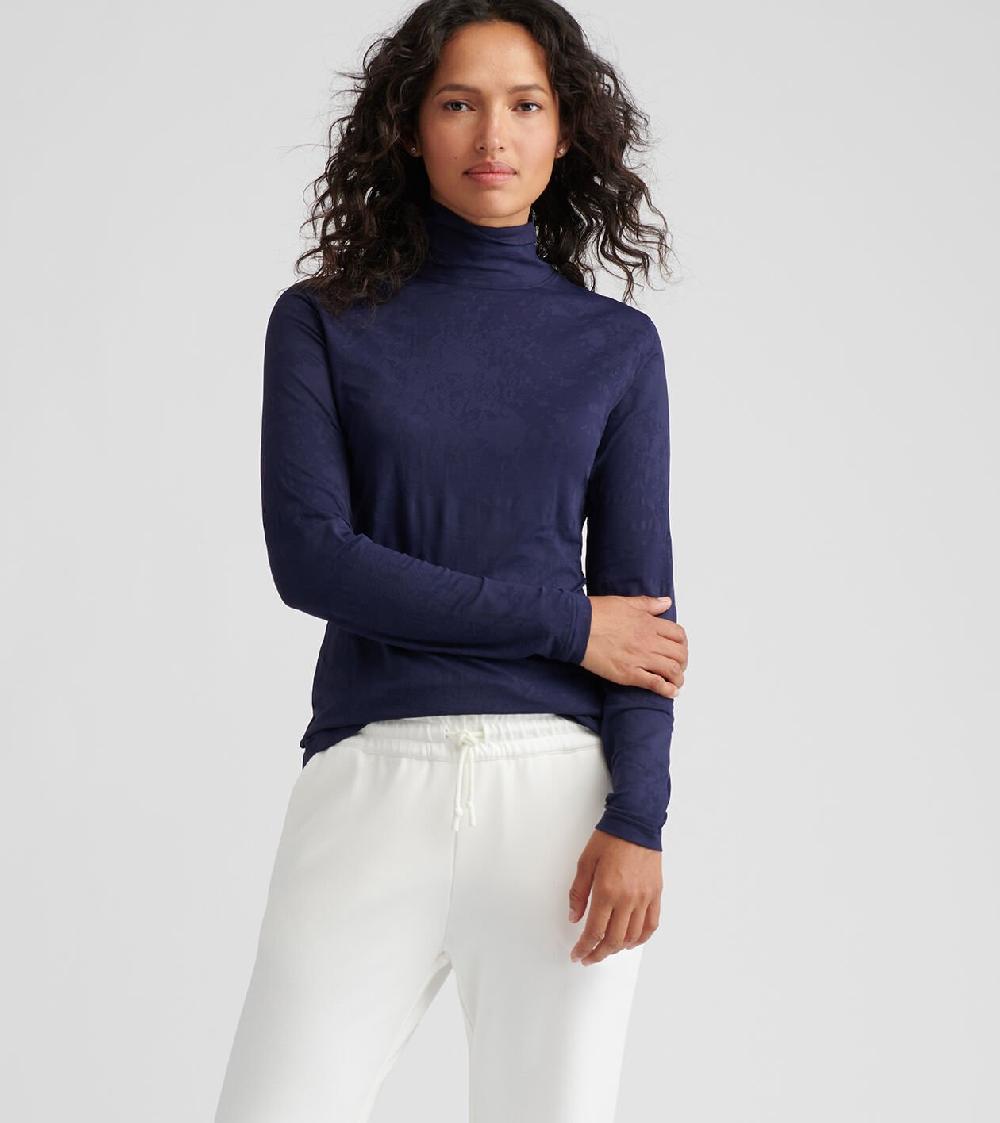 Peter Millar Stratus Baselayer Performance Turtleneck Navy