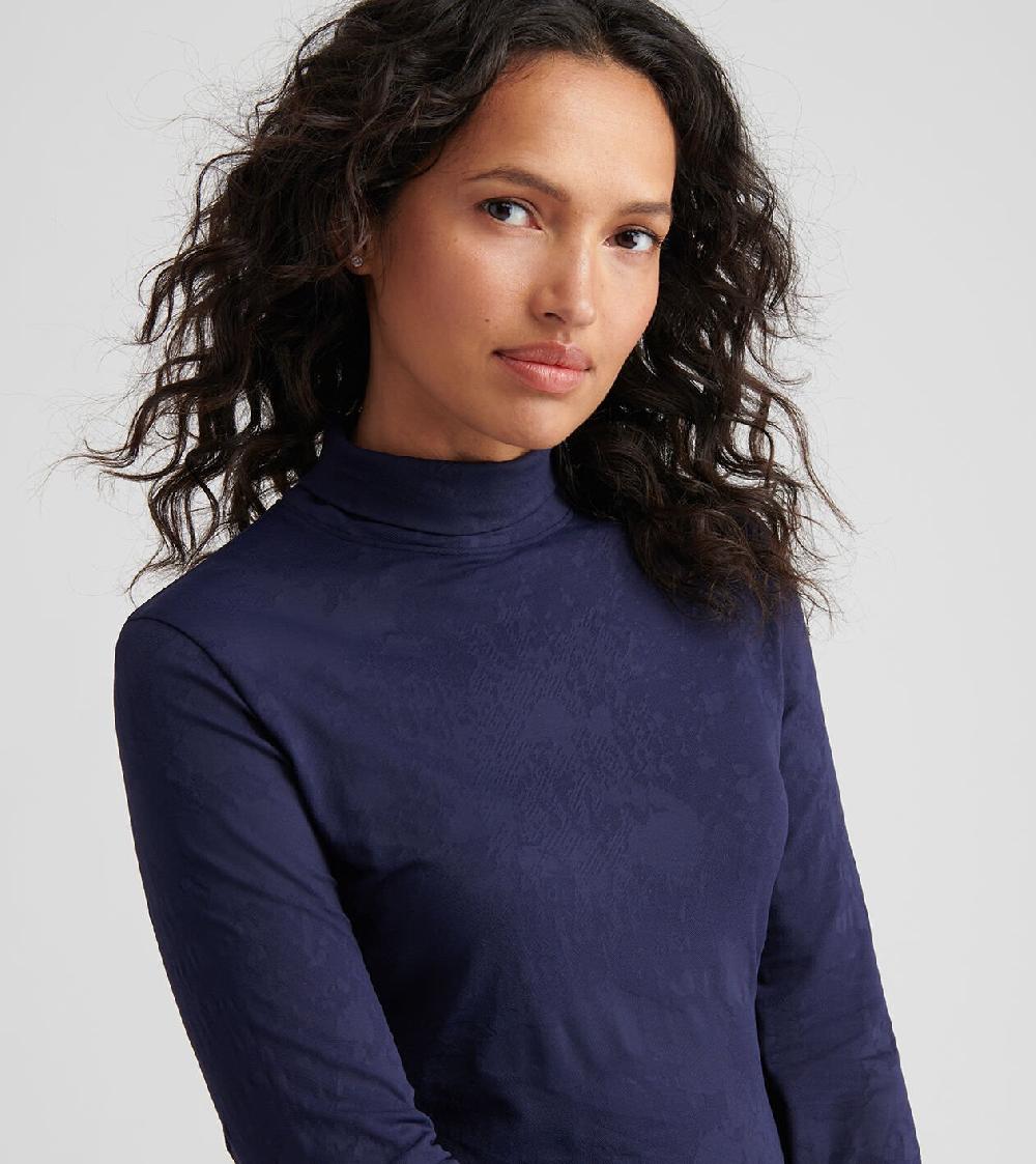 Peter Millar Stratus Baselayer Performance Turtleneck Navy