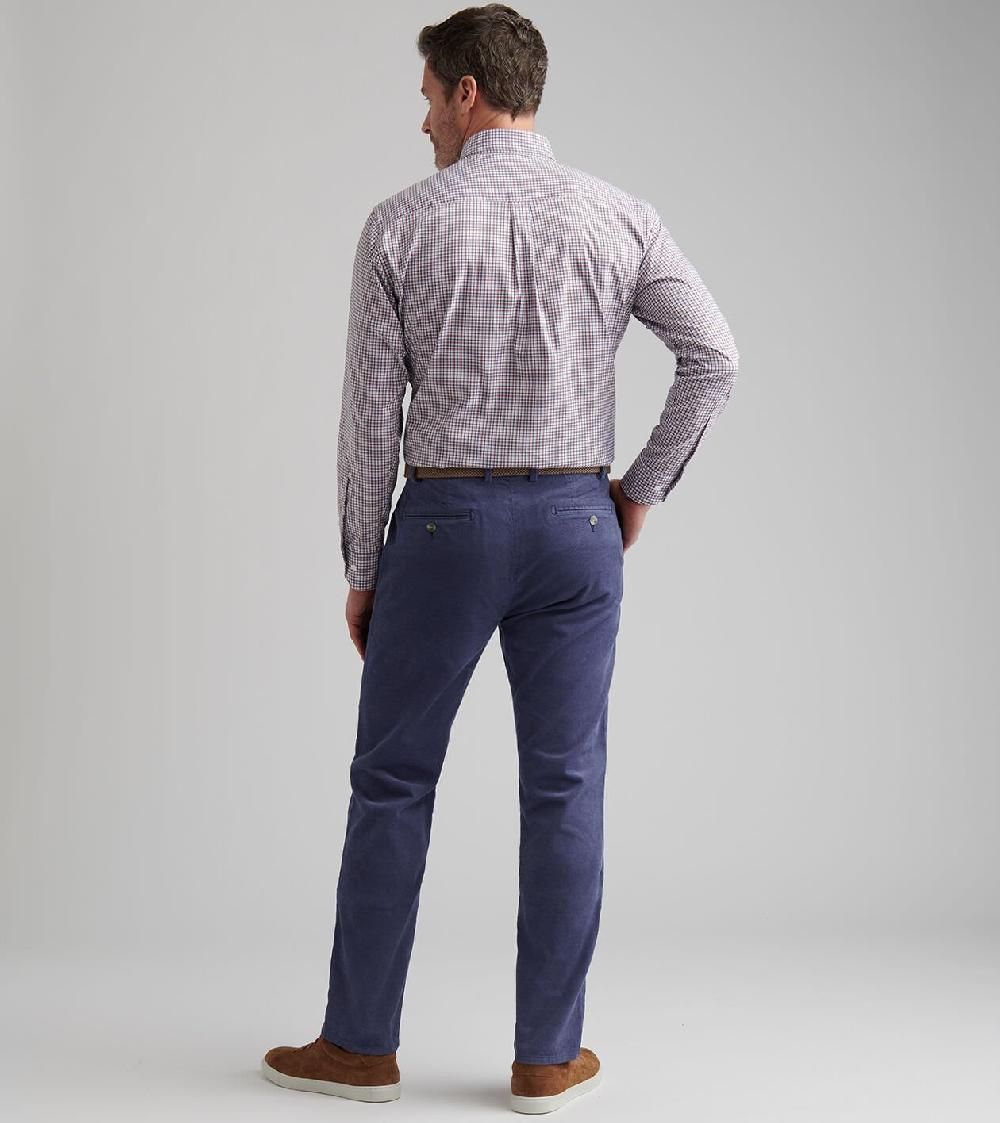 Peter Millar Superior Soft Corduroy Flat Front Trouser BLUE HAZE