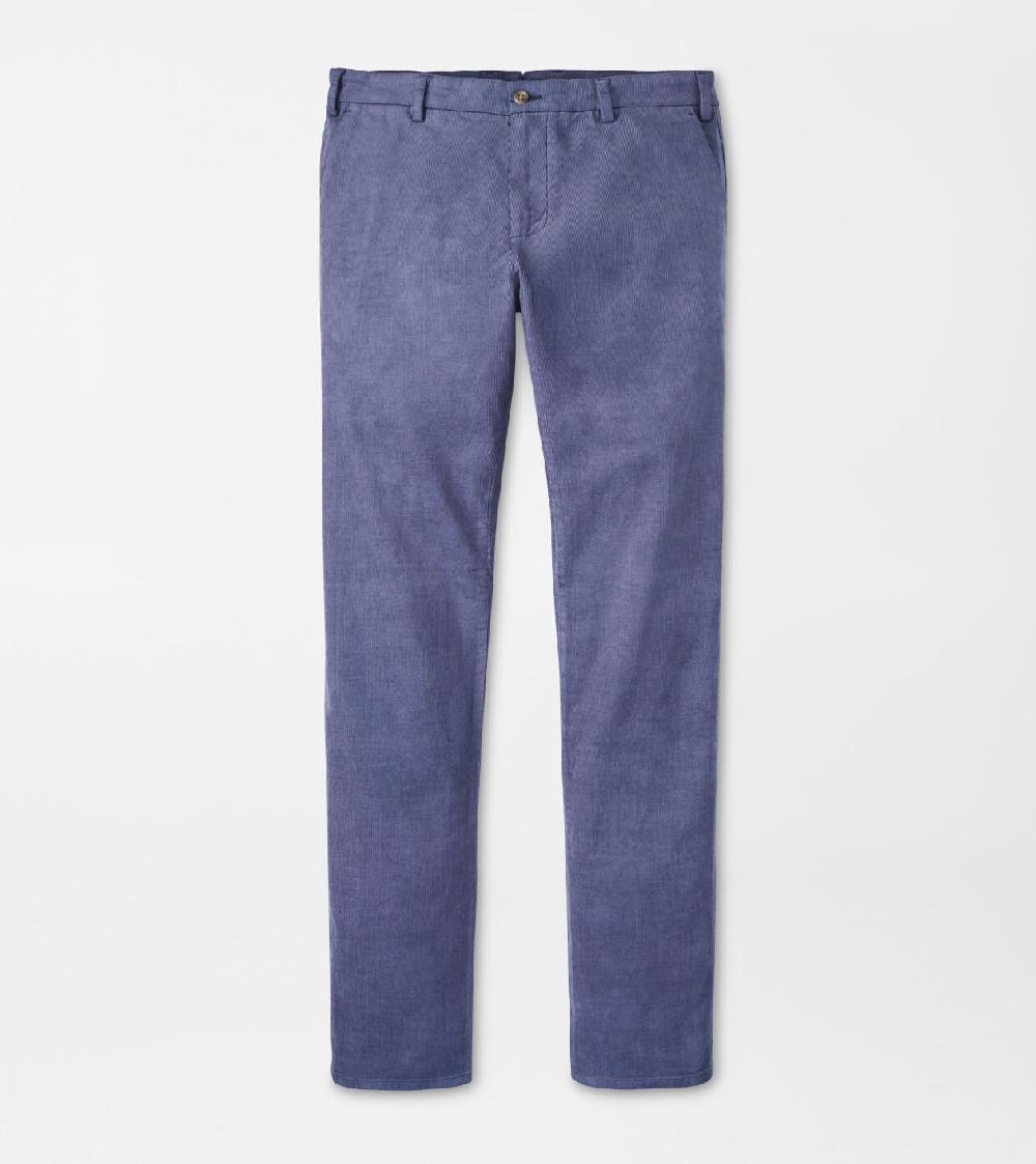 peter millar Superior Soft Corduroy Flat Front Trouser BLUE HAZE